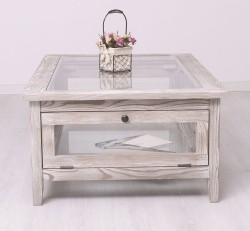 Masa cafea cu sticla, 4 usi sticla 120cm de la Rustic Butique PS183 - Culoare_P067 - PERIAT ADANC