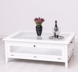 Masa cafea cu sticla, 4 usi sticla 120cm de la Rustic Butique PS183 - Culoare_P004 - VOPSIT