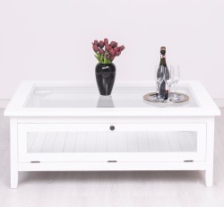 Masa cafea cu sticla, 4 usi sticla 120cm de la Rustic Butique PS183 - Culoare_P004 - VOPSIT