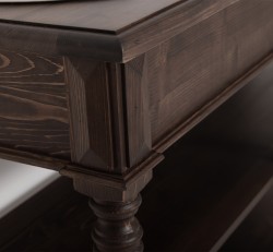 Dulap baie pentru lavoare cu picioare strunjite - lavoarele sunt incluse in pret - Culoare_P111 - LACUIT & VOPSIT de la Rustic Butique OUTPS657 - Culoare_P111 - LACUIT & VOPSIT