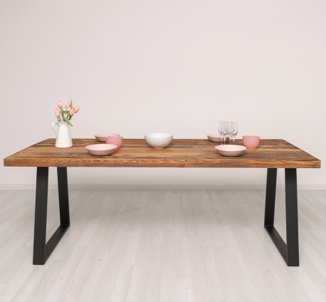 Masa cu picioare metal cu dim. 210x90x5,5 cu picioare metalice - Culoare_P064 - PERIAT ADANC de la Rustic Butique OUT21373 - Culoare_P064 - PERIAT ADANC