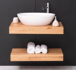 Blaturi de stejar cu dim. 80x50/40x10, cu suporturi de fier, lavoar inclus in pret - Culoare_P089 - ULEIAT de la Rustic Butique OUTOPS738 - Culoare_P089 - ULEIAT