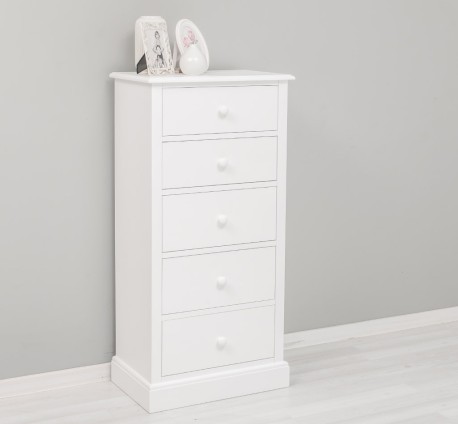 ComodÄƒ Ã®naltÄƒ cu 5 sertare - Culoare_P004 - VOPSIT de la Rustic Butique OUTMPS7095 - Culoare_P004 - VOPSIT