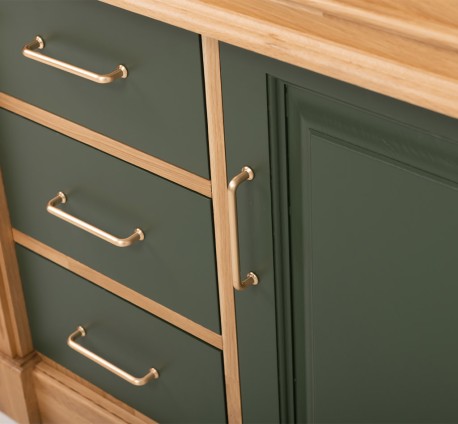 Dulap baie ornamental cu 3 sertare si 1 usa, din stejar, lavoar inclus in pret - Culoare Top_P115 - Culoare Corp_P061 - Culoare  de la Rustic Butique OUTOPS543 - Culoare Top_P115 - Culoare Corp_P061 - Culoare Usi si Sertare_P115 - DUBLU COLOR