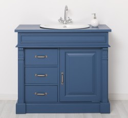 Dulap baie ornamental cu 3 sertare si 1 usa, din stejar, lavoar inclus in pret - Culoare_P113 - VOPSI de la Rustic Butique OUTOPS543 - Culoare_P113 - VOPSIT