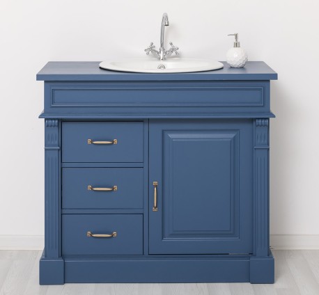 Dulap baie ornamental cu 3 sertare si 1 usa, din stejar, lavoar inclus in pret - Culoare_P113 - VOPSI de la Rustic Butique OUTOPS543 - Culoare_P113 - VOPSIT
