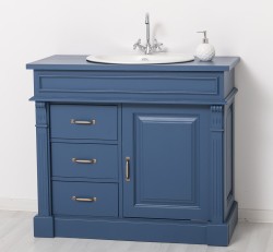 Dulap baie ornamental cu 3 sertare si 1 usa, din stejar, lavoar inclus in pret - Culoare_P113 - VOPSI de la Rustic Butique OUTOPS543 - Culoare_P113 - VOPSIT