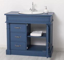 Dulap baie ornamental cu 3 sertare si 1 usa, din stejar, lavoar inclus in pret - Culoare_P113 - VOPSI de la Rustic Butique OUTOPS543 - Culoare_P113 - VOPSIT