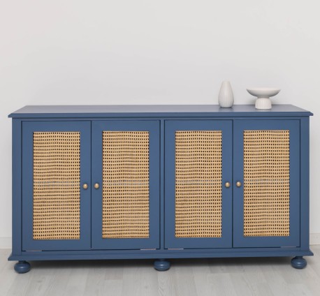 Consola cu 4 usi cu Ratan de la Studio Szel PS803 - Culoare_P113 - VOPSIT
