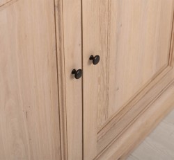 Vitrina eleganta din stejar, cu 2 usi BAS + 2 usi sticla SUP de la Studio Szel OPS798BAS+SUP - Culoare_P035 - ULEIAT