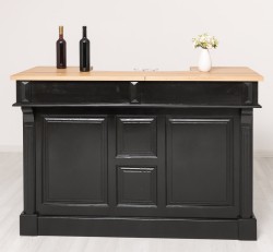 Bar 160cm, blat stejar de la Rustic Butique PS1001-160 - Culoare Top_P061 - Culoare Corp_P150 - DUBLU COLOR