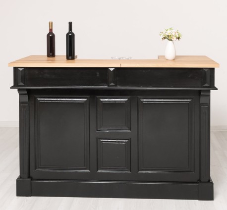 Bar 160cm, blat stejar de la Rustic Butique PS1001-160 - Culoare Top_P061 - Culoare Corp_P150 - DUBLU COLOR