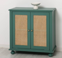 Consola cu 2 usi cu Ratan de la Rustic Butique PS802 - Culoare_P114 - VOPSIT