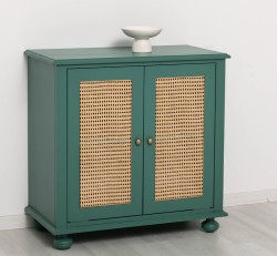 Consola cu 2 usi cu Ratan de la Rustic Butique PS802 - Culoare_P114 - VOPSIT