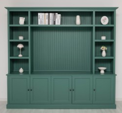 Biblioteca cu spatiu TV BAS+SUP de la Rustic Butique PS793BAS+SUP - Culoare_P114 - VOPSIT