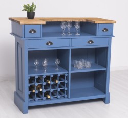 Bar cu suport pentru sticle de vin - Culoare Top_P064 - Culoare Corp_P045 - DUBLU COLOR de la Rustic Butique OUTPS671 - Culoare Top_P064 - Culoare Corp_P045 - DUBLU COLOR