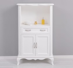 Dulap baie cu 2 usi si 1 sertar Chic, sertarul pe sine soft close de la Rustic Butique PS734 - Culoare_P004 - VOPSIT