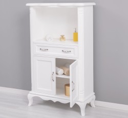 Dulap baie cu 2 usi si 1 sertar Chic, sertarul pe sine soft close de la Rustic Butique PS734 - Culoare_P004 - VOPSIT