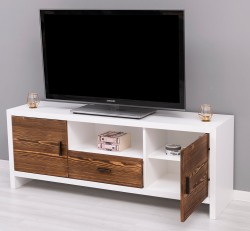 Comoda TV cu 2 usi si 1 sertar Rustic Haven de la Rustic Butique PS745 - Culoare Corp_P004 - Culoare Usi si Sertare_P064 - DUBLU COLOR