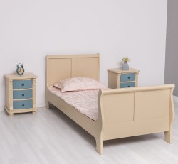 Pat tip printesa 90x200cm de la Rustic Butique PS61 - Culoare_P032 - VOPSIT