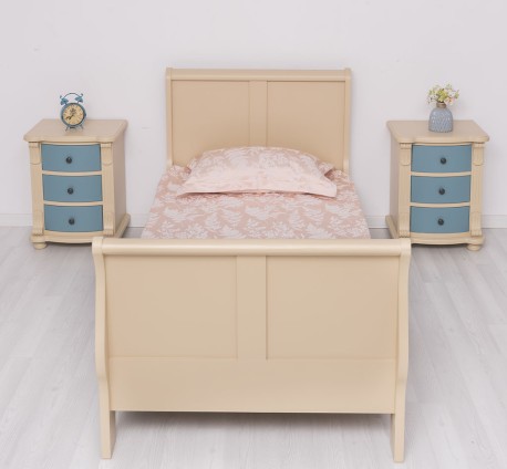 Pat tip printesa 90x200cm de la Rustic Butique PS61 - Culoare_P032 - VOPSIT
