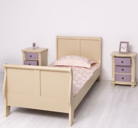 Pat tip printesa 90x200cm de la Rustic Butique PS61 - Culoare_P032 - VOPSIT
