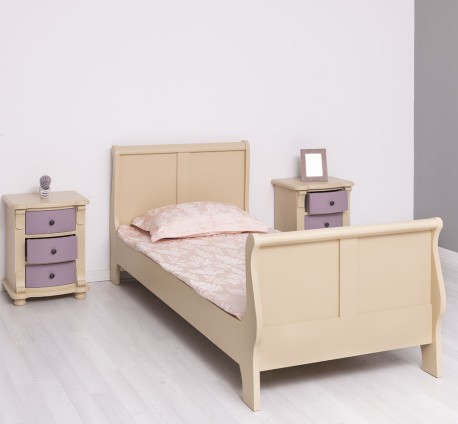 Pat tip printesa 90x200cm de la Rustic Butique PS61 - Culoare_P032 - VOPSIT