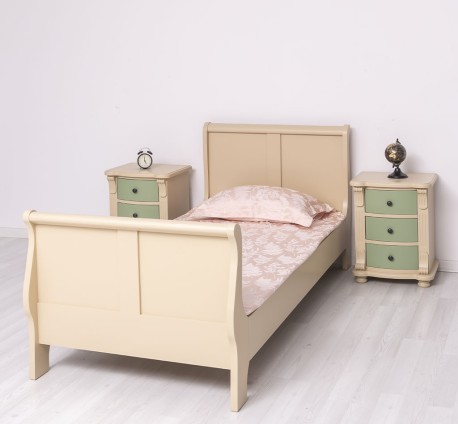 Pat tip printesa 90x200cm de la Rustic Butique PS61 - Culoare_P032 - VOPSIT