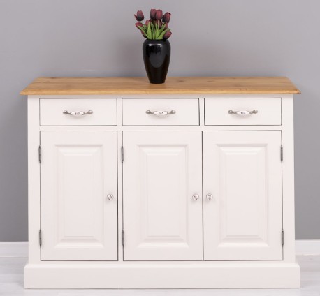 Dulap cu 3 usi si 3 sertare, blat stejar de la Rustic Butique PS433 - Culoare Top_P061 - Culoare Corp_P015 - DUBLU COLOR