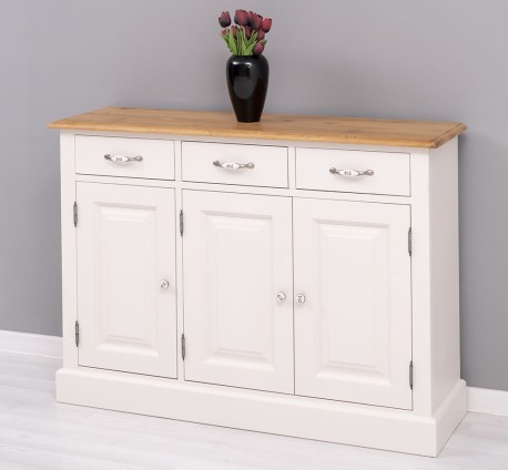 Dulap cu 3 usi si 3 sertare, blat stejar de la Rustic Butique PS433 - Culoare Top_P061 - Culoare Corp_P015 - DUBLU COLOR