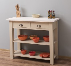 Consola cu 2 rafturi de la Rustic Butique PS141 - Culoare TopP0 - Culoare Corp_P032 - VOPSIT