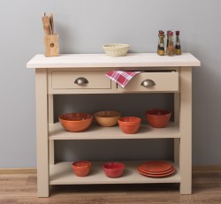 Consola cu 2 rafturi de la Rustic Butique PS141 - Culoare TopP0 - Culoare Corp_P032 - VOPSIT