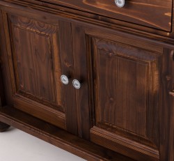 Dulap baie cu picior ornamentat pentru 1 chiuveta suprapusa de la Rustic Butique PS716 - Culoare_P081 - LACUIT & VOPSIT