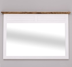Oglinda lata cu design Shutter de la Rustic Butique PS725 - Culoare Corp_P004 - Culoare Cornisa_P064 - DUBLU COLOR