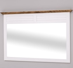 Oglinda lata cu design Shutter de la Rustic Butique PS725 - Culoare Corp_P004 - Culoare Cornisa_P064 - DUBLU COLOR
