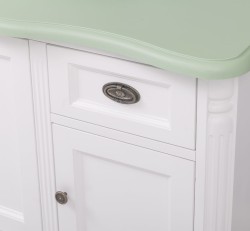 Mobilier baie Chic cu 4 usi si 2 sertare pentru chiuveta suprapusa de la Rustic Butique PS728 - Culoare Top_P092 - Culoare Corp_P004 - DUBLU COLOR