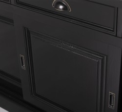 Bufet cu  3 usi glisante pline, 3 sertare, BAS de la Rustic Butique PS727BAS - Culoare Ext._P150 / Culoare Int._P002 - DUBLU COLOR