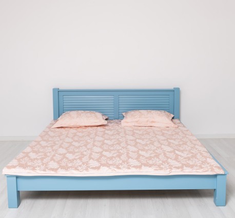Pat cu tablie tip jaluzele 140x200cm, Colectia Shutter de la Rustic Butique PS614 - Culoare_P053 - VOPSIT