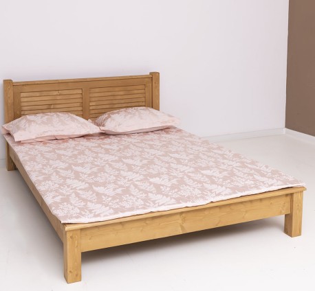Pat cu tablie tip jaluzele 90x200cm, Colectia Shutter de la Rustic Butique PS614 - Culoare_P002 - CERUIT