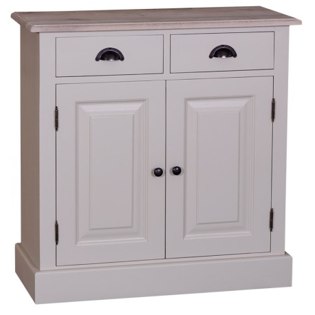 Dulap cu 2 usi si 2 sertare, blat stejar de la Rustic Butique PS432 - Top Culoare_P035 - Corp Culoare_P024 - DUBLU COLOR