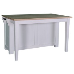 Insula bucatarie cu 2 usi, blat stejar de la Rustic Butique PS442 - Culoare Top_P035 - Culoare Corp_P004 - DUBLU COLOR