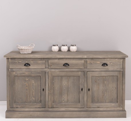 Bufet 3 usi, 3 sertare, BAS de la Rustic Butique PS403BAS - Culoare_P068 - PERIAT ADANC