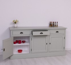 Bufet 3 usi, 3 sertare, BAS de la Rustic Butique PS403BAS - Culoare Ext._P077 / Culoare Int._P004 - DUBLU COLOR