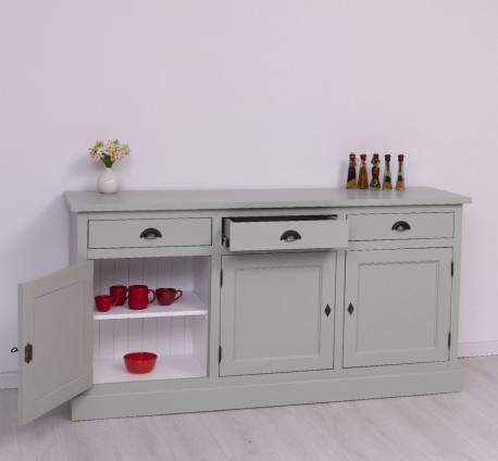 Bufet 3 usi, 3 sertare, BAS de la Rustic Butique PS403BAS - Culoare Ext._P077 / Culoare Int._P004 - DUBLU COLOR