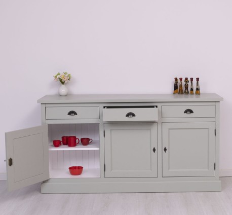 Bufet 3 usi, 3 sertare, BAS de la Rustic Butique PS403BAS - Culoare Ext._P077 / Culoare Int._P004 - DUBLU COLOR