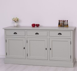 Bufet 3 usi, 3 sertare, BAS de la Rustic Butique PS403BAS - Culoare Ext._P077 / Culoare Int._P004 - DUBLU COLOR