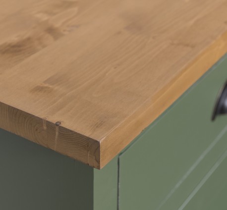 Bufet 3 usi, 3 sertare, BAS de la Rustic Butique PS403BAS - Culoare Top_P002 - Culoare Corp_P038A - DUBLU COLOR