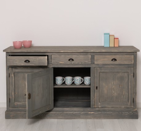 Bufet 3 usi, 3 sertare, BAS de la Rustic Butique PS403BAS - Culoare_P068 - PERIAT ADANC