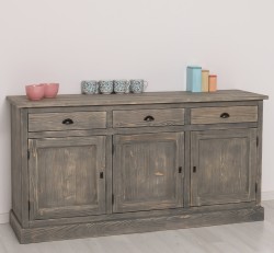 Bufet 3 usi, 3 sertare, BAS de la Rustic Butique PS403BAS - Culoare_P068 - PERIAT ADANC