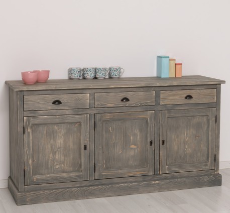 Bufet 3 usi, 3 sertare, BAS de la Rustic Butique PS403BAS - Culoare_P068 - PERIAT ADANC